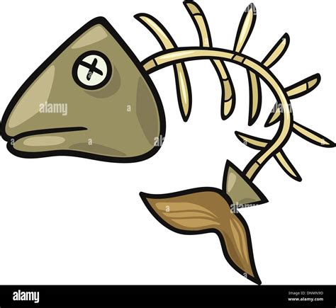 fish bones cartoon